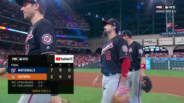 Series Mundiales (Partido 6): Victoria para Nationals 7-2. Habrá séptimo partido series mundiales 2019 world series beisbol mlb nationals astros