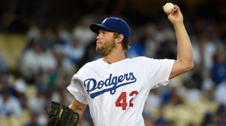 Clayton Kershaw jugando con los Dodgers